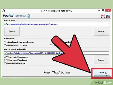 Installige GTA 4 automoodulid, samm 11