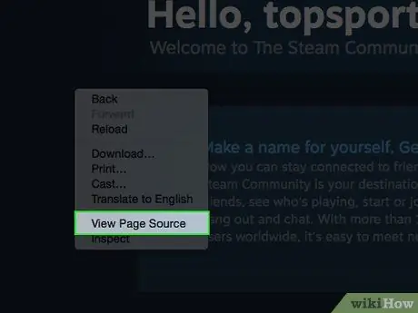 Steam azonosító megszerzése 4. lépés