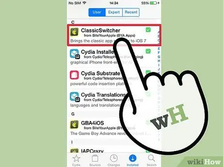 A Cydia Apps eltávolítása 4. lépés