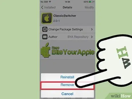 ลบ Cydia Apps ขั้นตอนที่ 6