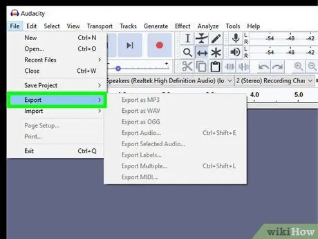 Obtenga una calidad de audio más alta al usar Audacity Paso 2