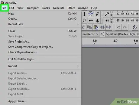 Remove Background Noise in Audacity Step 2