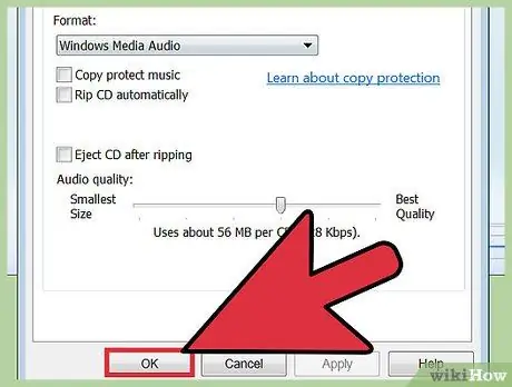 Converteer elk type audio in Windows Media Player Stap 7