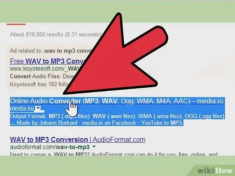 Pretvorite datoteko WAV v datoteko MP3 1. korak