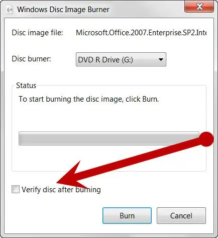 Napaľujte súbory ISO na DVD Krok 5