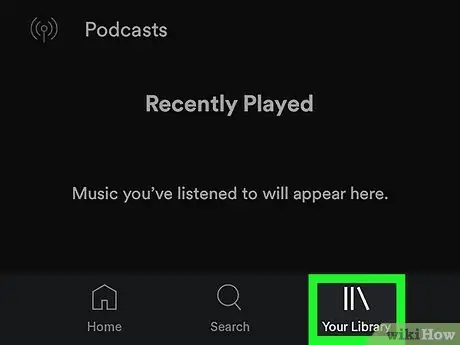 Skryť nedávno hraných interpretov na Spotify v systéme Android, krok 2