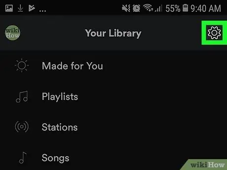 Skjul nyligt spillede artister på Spotify på Android Trin 8