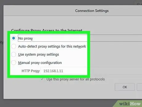 Cambiar la configuración de proxy Paso 14