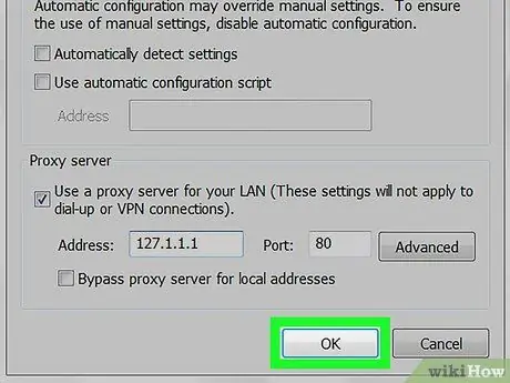 Cambiar la configuración de proxy Paso 30