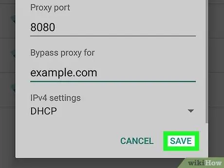 Cambiar la configuración de proxy Paso 54