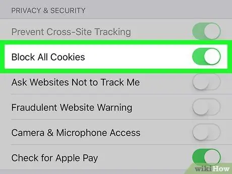 Habilite las cookies en Safari Paso 9