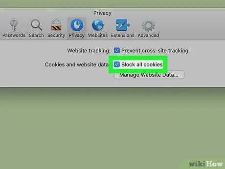 Aktiver cookies i Safari Trin 15