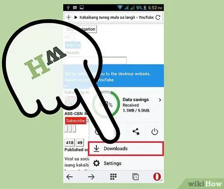 Muat turun Video dari YouTube Menggunakan Penyemak Imbas Web Opera Mini (Mudah Alih) Langkah 20