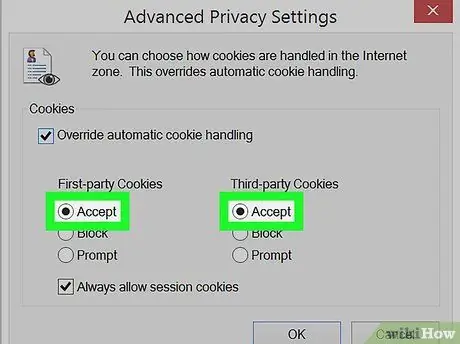 Abilita i cookie nel tuo browser web Passo 38