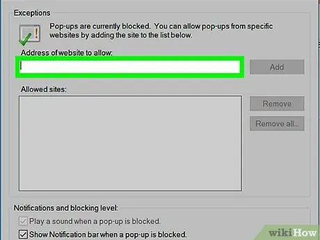 I-on ang Pop up Blocker Hakbang 5