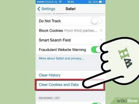 Xóa bộ nhớ cache của trình duyệt của bạn trên iPhone Bước 3