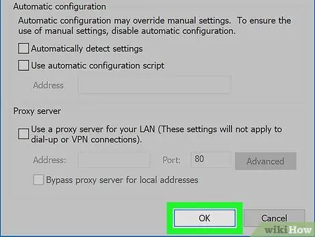 Desactivar la configuración de proxy Paso 18