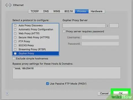 Desative as configurações de proxy, etapa 26