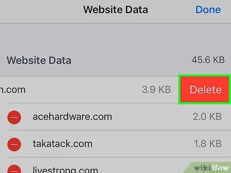 Xóa dữ liệu trang web khỏi Safari trong iOS Bước 11