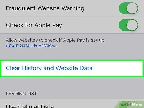 Κατάργηση δεδομένων ιστότοπου από το Safari στο iOS Βήμα 3