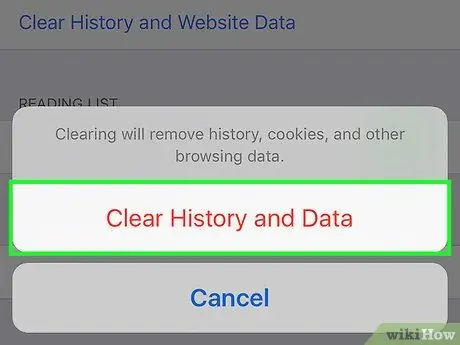 Alisin ang Data ng Website mula sa Safari sa iOS Hakbang 4