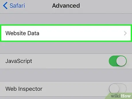 Eemaldage veebisaidi andmed Safarist iOS -i 8. toimingus