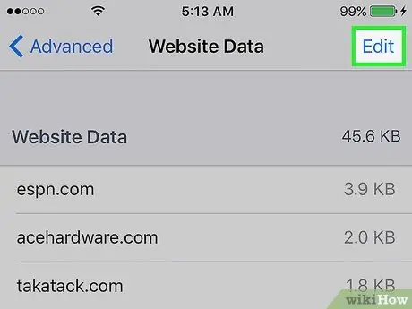 Remove Website Data from Safari in iOS Step 9