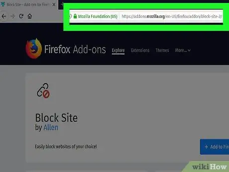 حظر مواقع الإنترنت وإلغاء حظرها باستخدام Firefox الخطوة 2