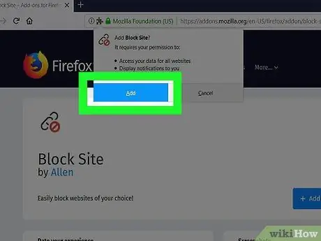 Blokirajte in odblokirajte internetna mesta s Firefoxom 4. korak