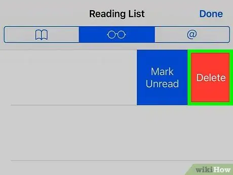 5 veiksme pašalinkite elementus iš „Safari“skaitymo sąrašo