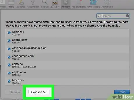 सफारी वेब ब्राउज़र का उपयोग करके कुकीज़ हटाएं चरण 6