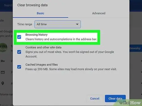 Tanggalin ang Iyong Kasaysayan sa Pag-browse sa Google Chrome Hakbang 7