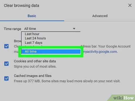 Svuota la cache in Chrome Passaggio 7