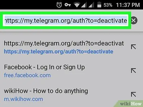 Tanggalin ang isang Telegram Account sa Android Hakbang 1