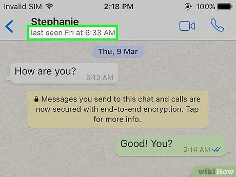 ดูว่ามีใครออนไลน์ล่าสุดบน WhatsApp ขั้นตอนที่ 4