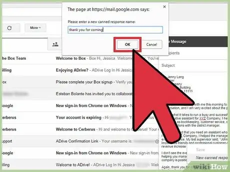 Utiliser les réponses prédéfinies dans Gmail Étape 11