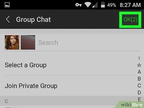 Creați un chat de grup la WeChat Pasul 11