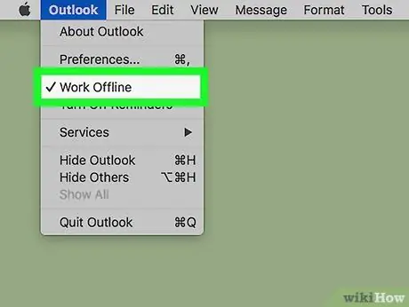 Lumpuhkan "Work Offline" di Outlook Langkah 9