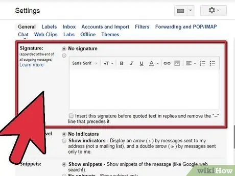 Gmail дансанд гарын үсэг нэмэх 3 -р алхам