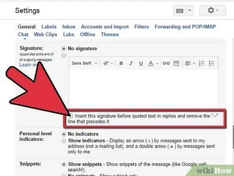 Gmail खाते में एक हस्ताक्षर जोड़ें चरण 7