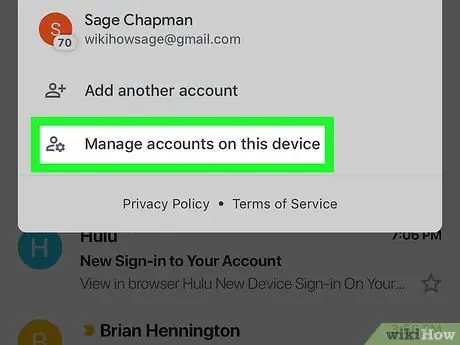 Delete an Account from the Gmail App Step 3