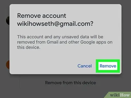 Een account verwijderen uit de Gmail-app Stap 5