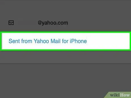 Yahoo मेल चरण 14 में एक हस्ताक्षर जोड़ें