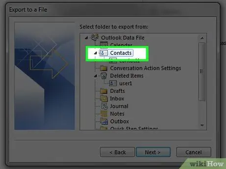 आउटलुक चरण 14. से संपर्क निर्यात करें