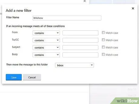 Create a Filter in Yahoo! Mail Step 10