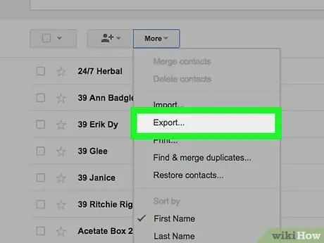 I-export ang Mga contact sa Gmail Hakbang 4