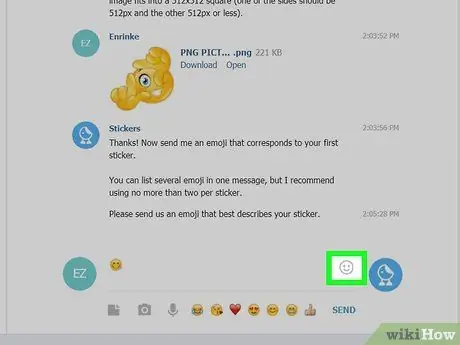 Maak plakkers op Telegram op 'n rekenaar of Mac Stap 12