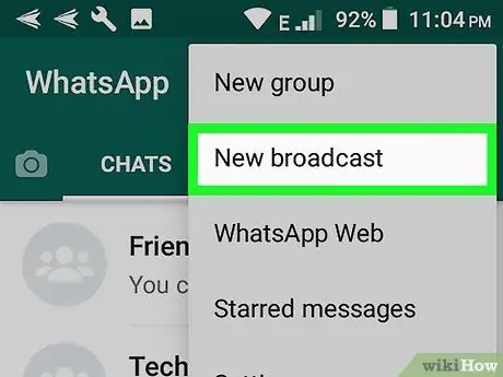 WhatsApp боюнча бир нече байланыштарга билдирүү жөнөтүү 29 -кадам