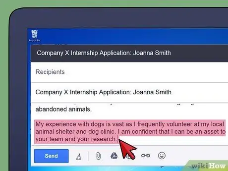Escribir un correo electrónico solicitando una pasantía Paso 11