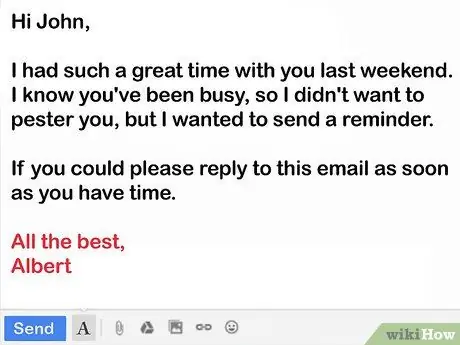 Escreva um e-mail de lembrete amigável - Etapa 9